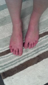 11 pm - Getting ready for bed.