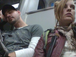 11pm- The train ride back. After this, we biked home, and went to bed. OK, so I did a French lesson on Duolingo, but that doesn't make the most exciting picture. 