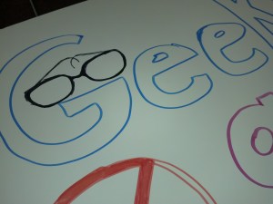 11am - Misspelling words on posters. 