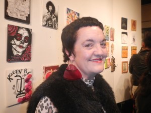 Pop Tart Cherry red vinyl earrings. 