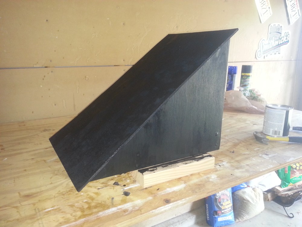 The ramp, constructed and painted, but naked.