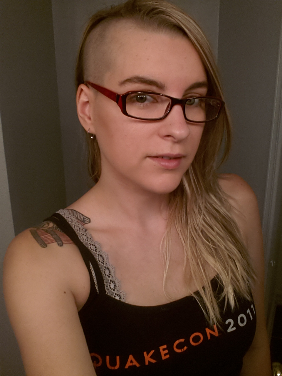 I didn't use enough makeup to combat kid face in this picture. 