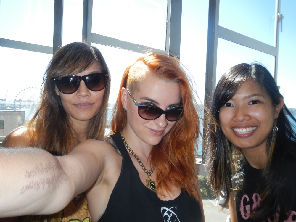 Saturday - yeah I know you can't really see my eyes. Hair done by putting it in a top bun while damp. 