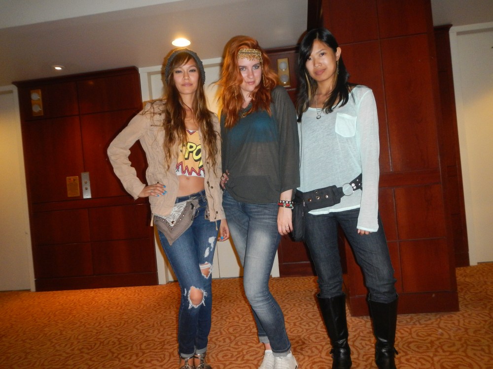 Saturday night - fluffed up hair and head band. I swear I'm actually not drunk in this. 