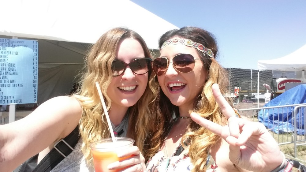 Multicolored margaritas with Mihaela.