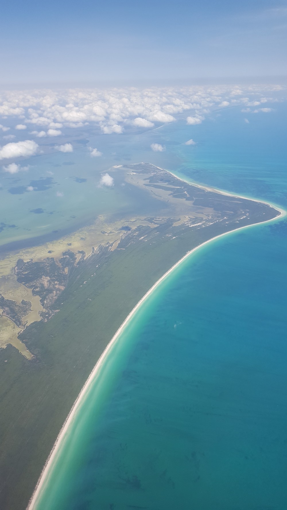 Approaching landing in Cancun, on the way to Playa, April 2016