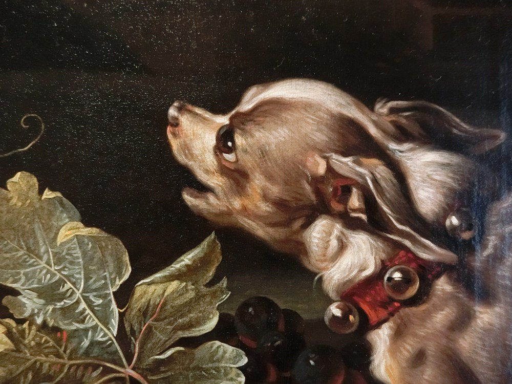 painting detail little dog