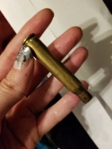 Bulet casing from the military funeral of Stacia Hollinshead